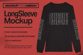 Use our mockups as product images for your store, marketing materials, or print files for your printful orders. Long Sleeve Merch Mockup Creative Photoshop Templates Creative Market