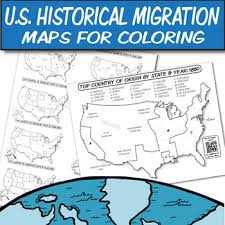 When cut out, papers are sized to fit in a composition notebook that has been cut in half. United States Map Coloring Pages Worksheets Teaching Resources Tpt