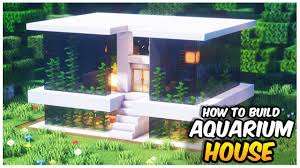 Minecraft How To Build A Aquarium House Survival House Tutorial Youtube Minecraft House Tutorials Minecraft House Designs Minecraft Structures