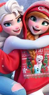 배경화면 엘사안나 커플