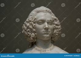 Young Man Head Marble Stone Sculpture Editorial Image