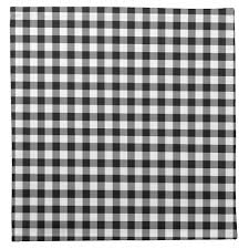 Black And White Checkered Pattern Fabric Classic Black And White Checked Gingham Pattern Napkin Zazzle Com In 2020 Patterned Napkins Gingham Black And White