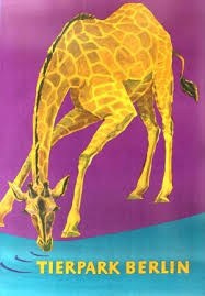 Tierpark Berlin Zoo Giraffe 1967 Original Vintage Poster Listed On Antikbar Co Uk Vintage Posters Vintage Advertising Posters Vintage Travel Posters