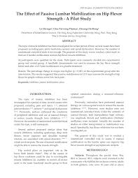 Последние твиты от uc hung top (@uchungmuscle). Pdf The Effect Of Passive Lumbar Mobilization On Hip Flexor Strength A Pilot Study