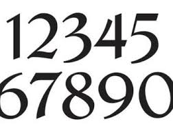 Pin By Katherine Mitchell On Tattoos In 2020 Number Stencils Number Fonts Old Fashioned Fonts