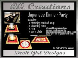 See more ideas about japanese dinner, geisha art, japanese. Second Life Marketplace Japanese Dinner Party Pack