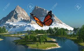 Use them in commercial designs under lifetime, perpetual. Butterfly On The Background Of A Mountain Landscape Stock Photo Picture And Royalty Free Image Image 69062975