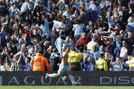 Sergio aguero celebrates after scoring in the 94th minute of the last match of the 2012 premier league season (file photo/afp) Manchester City 3 2 Qpr Daily Mirror Match Report Last Gasp Goal Snatches Title From Manchester United Mirror Online