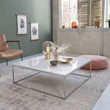 Table Basse Carree En Marbre Blanc Et Metal 100 Mobilier De Salon Bdbd Table Basse Table Basse Marbre Table Basse Marbre Blanc