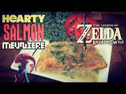 Heat 2 tablespoon butter and oil in a large skillet over medium heat until bubbling. Real Life Recipe For Hearty Salmon Meuniere Breath Of The Wild