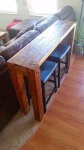 Diy Sofa Table Made From Pallet Wood Pallet Sofatable Diysofatablerustic Diy Sofa Table Diy Sofa Home Bar Table