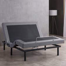 Adjustable bed base frame smart electric beds foundation (twin xl, gray). Osleep Black Split King Adjustable Comfort Bed Base With Massage Wireless Remote And Usb Ports Overstock 23600685