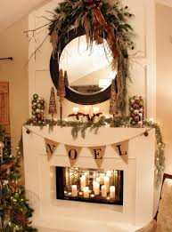 Candles Inside The Fireplace Make For A Gorgeous Visual Decoist Christmas Fireplace Decor Christmas Fireplace Rustic Christmas
