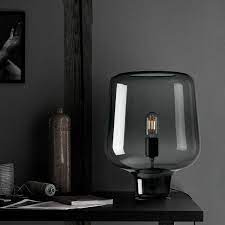 Say My Name Designer Table Lamp Smokey Glass Lamp Tischleuchte Glaslampen Lichtquelle