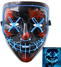 Tagital Halloween Mask Led Light Up Funny Masks The Purge Movie Scary Festival Costume Walmart Com Walmart Com