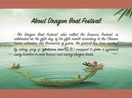 The holiday in china starts from june 22 to 24, 2012. The Dragon Boat Festival