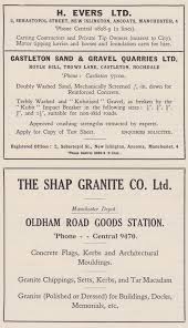 Castleton Sand Gravel Company Rochdale Lancashire Advert 1933 Sand And Gravel Castleton Rochdale