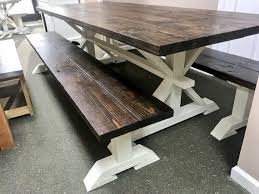 8ft Rustic Farmhouse Table With Long Benches Banquet Table Etsy Rustic Farmhouse Table Large Farmhouse Table Farmhouse Table With Bench