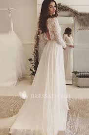 Luxurious fabrics, such as satin and chiffon, with exquisite beading or pearls, give a classy display. V Neck Chiffon Lace Illusion Long Sleeve Wedding Gown Dress Afford Wedding Dress Train Long Sleeve Wedding Dress Backless Backless Wedding Dress