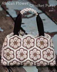 African Flower Crochet Purse Free Pattern Craft Passion Crochet African Flowers Crochet Purse Patterns Crochet Purses