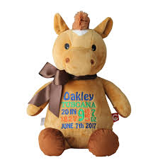 Birth Announcement Personalized Stuffed Animals Personalized Stuffed Animal Farm Animal Horse Stuffed Etsy Personalized Stuffed Animals Baby Gifts New Baby Products