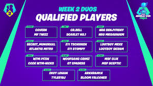 The road to the fortnite world cup begins with ten weekly online open qualifiers running from april 13 to june 16. Fortnite World Cup Week 2 Qualifiers Info Updated Results At Bottom Fortnitemaster Com