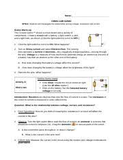 Gizmo golf range gizmo answer key. Ohm S Law Name Ohms Law Gizmo Sps10 Students Will Investigate The Relationship Among Voltage Resistance And Current Gizmo Warm Up The Circuits Course Hero