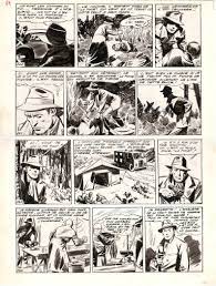 Raymond Poivet : Planche originale Colonel X parue dans Coq Hardi 1946, in  B. Roquevidal's 05 Auteurs de l'âge d'or Comic Art Gallery Room