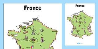 Map Of France For Kids French Display Map - Map Of France With Cities