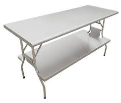 Folding Table Stainless Steel 24 X 60 X 30 5 8 With Undershelf Walmart Com In 2020 Folding Table Stainless Stainless Steel