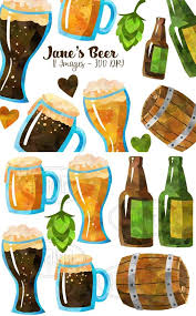 Watercolor Beer Clipart Beer Clipart Clip Art Beer