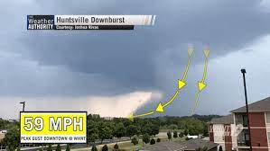 Downbursts may be categorized according to scale into macrobursts and microbursts (wakimoto1985). Downburst Brings High Winds To Huntsville Whnt Com