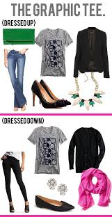 How To Style A Graphic Tee Dressed Up Dressed Down Graphic Tee Dress Graphic Tee Outfits Style