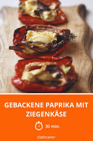 Gebackene Paprika Mit Ziegenkase Rezept In 2020 Rezepte Ziegenkase Lebensmittel Essen