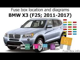Fuse Box Location And Diagrams Bmw X3 F25 2011 2017