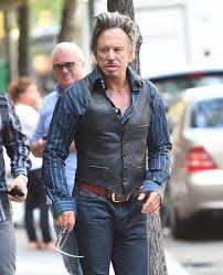 Mickey rourke breaks down crying while out in la with girlfriend anastassija makarenko | daily mail online. Mickey Rourke Steps Out With Bizarre Hairpiece