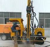 Guardrail Pile Driver Wheeled Highway Guardrail Drilling Machine Vibro  Machine Piling Machine Price