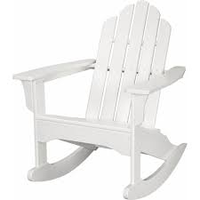 Adirondack chairs, adirondack rocking chairs, adirondack glider chairs, and adirondack porch swings. Hanover White All Weather Adirondack Rocking Patio Chair Hvlnr10wh The Home Depot