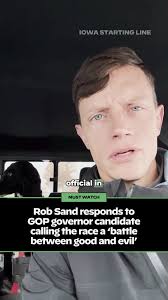 Watch this one til the end., During a Republican gubernatorial debate this  week, candidate Adam Steen said the race is a “battle between good and  evil.”, Rob Sand, a Democratic candidate for governor, ...