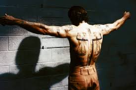 De niro provides a very creepy performance that leaves you feeling dreadful whenever he is on screen. Robert De Niro In Cape Fear Arms Outstretched Showing Tattoo On His Back In Jail 24x36 Poster Walmart Com Walmart Com