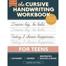 Get it as soon as tue, jun 15. Buy The Cursive Handwriting Workbook For Teens Learn The Art Of Penmanship In This Cursive Writing Practice Book With Motivational Quotes And Activities For Young Adults And Teenagers Paperback November 12