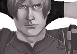 So I uhh, drew Leon in a similar pose (by me) : r/residentevil