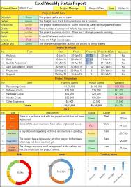 Excel Weekly Status Report Template In 2020 Project Management Templates Excel Report Template