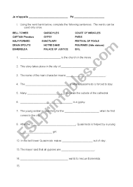 Put your knowledge to the test with our college football quiz and challenge. Hunchback Of Notre Dame Quiz Movie Esl Worksheet By Mcgo
