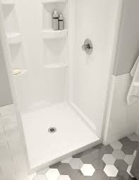 We carry both rv shower pans and the rv shower surrounds. Procrylic 36 In Shower Surround B67513 3636 Wh Delta Faucet