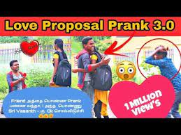Nagai youtube channel sale prank, pondati alaparaigal, 1l youtube sale tamil prank, ayyo alaparaigal. Love Proposal Prank 3 0 Lover Prank Boy Proposes To Girl Prank Tamil Prank Single Tea Machi Youtube Girl Pranks Love Proposal Pranks