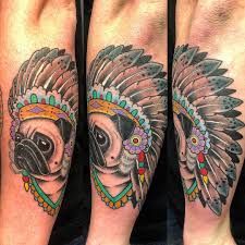 Custom tattoos and piercings, body jewelry, tattoo cover ups, color, black & white tattoos in a clean, licensed experienced mature staffed studio located downtown flagstaff az. Chief Sitting Pug By Patrick Sans At Burly Fish Tattoo In Flagstaff Az Imgur