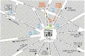 It lies on the border of the 8th. Plaza Etoile Tivoli Etoile Maps