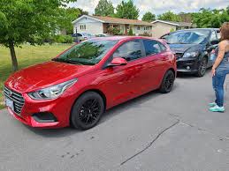 Maybe you would like to learn more about one of these? I Know It S Not A Veloster But This Is My Wife S New 2020 Hyundai Accent I Got Her New Rims For It It S Her Very First New Car And She S Very Proud