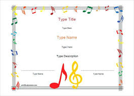 Funny Music Award Certificate Template Free School Templates For ...